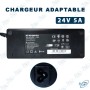 🔌 Chargeur Adaptable 24V 5A 120W – Adaptateur Secteur Universel pour Écran, Moniteur LCD, LED, CCTV, Routeur et Équipements Élec