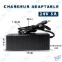 🔌 Chargeur Adaptable 24V 5A 120W – Adaptateur Secteur Universel pour Écran, Moniteur LCD, LED, CCTV, Routeur et Équipements Élec