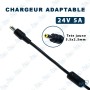 🔌 Chargeur Adaptable 24V 5A 120W – Adaptateur Secteur Universel pour Écran, Moniteur LCD, LED, CCTV, Routeur et Équipements Élec