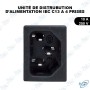 🔌 Unité de Distribution d'Alimentation IEC C13 – Bloc PDU 1 Entrée C14 vers 4 Sorties C13 – 10A 250V pour Baie Réseau, Serveur &