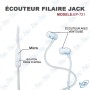 🎧 Écouteurs Filaire Jack TREQA EP-721 – Son Extra Bass avec Prise Jack 3,5 mm