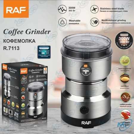🍚 Moulin à Café Électrique RAF R.7113 300W – Broyeur Multifonction en Acier Inoxydable Haute Vitesse