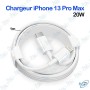 ⚡ Chargeur Rapide 20W USB-C pour iPhone 13 Pro Max – Adaptateur Secteur + Câble USB-C vers Lightning Premium