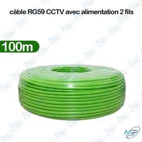 copy of CÂBLE alimentation BNC 50M Pour caméra