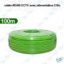 🔌 Câble RG59 CCTV avec Alimentation 2 Fils 100 m – Câble Coaxial pour Caméras de Surveillance