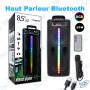 🔊Haut-Parleur Bluetooth Portable Double 8.5" RGB – Enceinte Karaoké avec Micro, Télécommande et Batterie Rechargeable