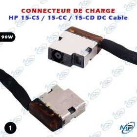 🔌 Connecteur de Charge DC Jack avec Câble 90W pour Ordinateur Portable HP 15-CS / 15-CC / 15-CD – Prise d'Alimentation