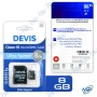 💾MicroSD DEVIS Ultra Speed 8GB Class 10 A1 V10 - Fiable et Compacte