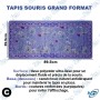🖱️ Tapis de Souris XXL Mauve Bloom – Grand Desk Mat Antidérapant avec Motif Floral Élégant