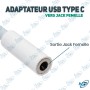 📱 Adaptateur USB Type-C vers Jack 3,5 mm Femelle – Convertisseur Audio pour Smartphone, Tablette et PC