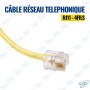 🔌 Câble Réseau Téléphonique RJ11 4 Fils – 3 m – Cordon Téléphone Mâle/Mâle pour Téléphone Fixe, Fax et Modem ADSL