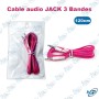 🔌 Câble Audio Jack 3,5 mm Mâle/Mâle 3 Bandes – 1,2 m – Cordon AUX Stéréo Universel pour Smartphone, PC, Autoradio et Enceinte
