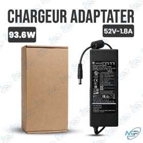 🔌 Chargeur Adaptateur 52V 1.8A (93.6W) – Chargeur Secteur pour Trottinette Électrique, Vélo Électrique & Batterie Lithium 48V
