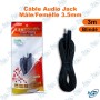 🔌 Câble Audio Jack 3,5 mm Mâle vers Femelle 3 m Blindé – Rallonge Audio Haute Qualité AUX
