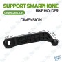📱 Support Smartphone Universel Grand Modèle pour Vélo et Moto – Rotation 360° – Fixation Guidon Ultra Stable