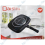 🍳 Poêle Double Face 40 cm avec Joint Silicone – Poêle Grill Antiadhésive Hermétique – Cuisson Sans Fumée