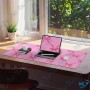 🖱️ Tapis de Souris XXL 90 × 40 cm Rose avec Motif Nœuds – Grand Tapis de Bureau Antidérapant Gaming & Office