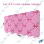 🖱️ Tapis de Souris XXL 90 × 40 cm Rose avec Motif Nœuds – Grand Tapis de Bureau Antidérapant Gaming & Office