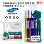 📱 Kit Tournevis de Précision 8 en 1 pour iPhone & Samsung – Outils de Réparation Smartphones