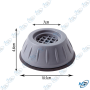🧺 Support Anti-Vibration pour Machine à Laver et Réfrigérateur – Patin Amortisseur en Caoutchouc Antidérapant Réducteur de Bruit