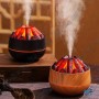 🌫️ Diffuseur d’Huiles Essentielles 300ml Effet Volcan – Humidificateur LED avec 2 Modes de Brume