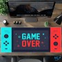 🖱️ Grand Tapis de Souris Gamer XXL "Game Over" – Tapis de Bureau Antidérapant pour Gaming et Bureau