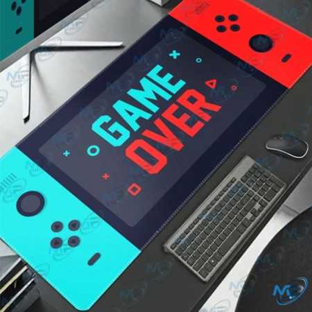 🖱️ Grand Tapis de Souris Gamer XXL "Game Over" – Tapis de Bureau Antidérapant pour Gaming et Bureau