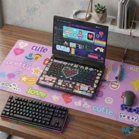 🖱️ Tapis de Souris XXL Kawaii 90 × 40 cm – Grand Desk Mat Antidérapant Rose pour Gaming et Bureau