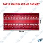 🖱️ Tapis de Souris XXL Gaming 90x40 cm Rouge Ethnique – Grand Tapis de Bureau Antidérapant Haute Précision