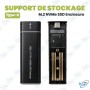 💾 Boîtier SSD M.2 NVMe USB Type-C 10 Gbps – Enclosure Externe USB 3.1 Haute Vitesse