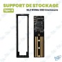 💾 Boîtier SSD M.2 NVMe USB Type-C 10 Gbps – Enclosure Externe USB 3.1 Haute Vitesse