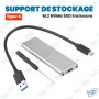 💾 Boîtier Externe SSD M.2 NVMe USB Type-C 3.1 – Support de Stockage Haute Vitesse en Aluminium