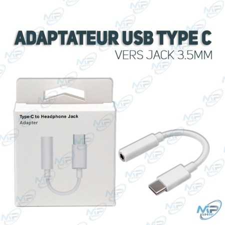 copy of ADAPTATEUR JACK 3.5MM FEMELLE VERS TYPE C MALE