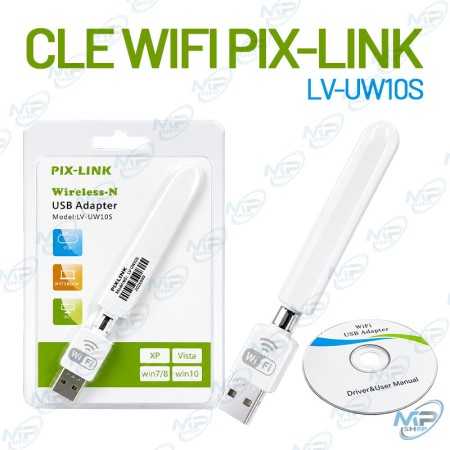 💻 Adaptateur USB WiFi 150 Mbps PIX-LINK LV-UW10S – Clé WiFi USB 2.4 GHz avec Antenne Haute Performance pour PC & Ordinateur Port