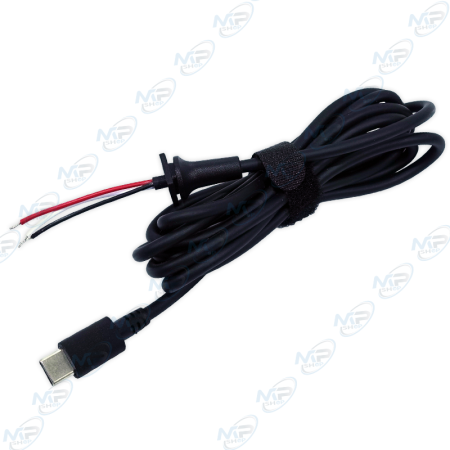 🔌 Câble d'Alimentation USB Type-C 1,7 m pour Chargeur PC Portable – Connecteur 2 Fils – Remplacement Universel