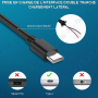 🔌 Câble d'Alimentation USB Type-C 1,7 m pour Chargeur PC Portable – Connecteur 2 Fils – Remplacement Universel