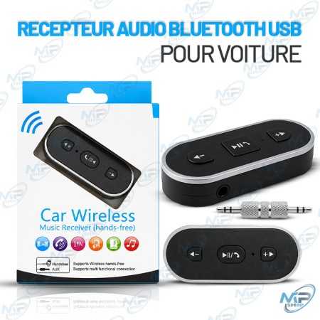 💻 Récepteur Audio Bluetooth USB pour Voiture – Kit Mains Libres AUX 3,5 mm – Streaming Musique & Appels Sans Fil