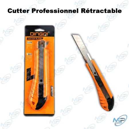 ✂️ Cutter Professionnel Rétractable DINGQI – Couteau de Précision avec Lame Sécable et Verrouillage Sécurisé
