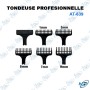 ✂️ Tondeuse Professionnelle HTC AT-639 Rechargeable – Lame en T Haute Précision, Écran LED, 5 Sabots de Coupe