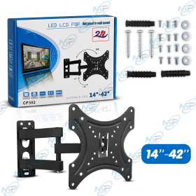 📺 Support TV Mural Orientable et Inclinable 14" à 42" Universel VESA – Bras Articulé LED/LCD/Plasma – Modèle CP302
