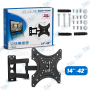📺 Support TV Mural Orientable et Inclinable 14" à 42" Universel VESA – Bras Articulé LED/LCD/Plasma – Modèle CP302