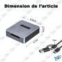 🛠️ Boîtier Externe M.2 SSD NVMe & SATA USB 3.1 avec Lecteur de Cartes SD – Compatible M-Key / B+M Key