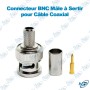 🔌 Connecteur BNC Mâle à Sertir pour Câble Coaxial – Connecteur Professionnel pour Caméras de Surveillance CCTV