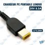 🔌 Chargeur PC Portable Lenovo 170W – 20V 8.5A – Connecteur Slim Tip Rectangulaire 11 x 5.5 mm