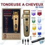✂️ Tondeuse à Cheveux Professionnelle Daling DL-1232 Sans Fil – Écran LED, Recharge USB, Lames de Précision, Kit Complet de Coup