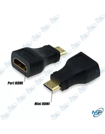🔌 Adaptateur Mini HDMI Mâle vers HDMI Femelle – Convertisseur Audio/Vidéo Full HD & 4K Compatible Caméra, Tablette, PC et Raspbe