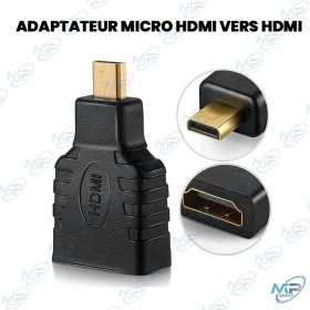 🔌 Adaptateur Micro HDMI Mâle vers HDMI Femelle – Convertisseur Audio/Vidéo Full HD & 4K Compatible Caméra, Tablette, PC Portable
