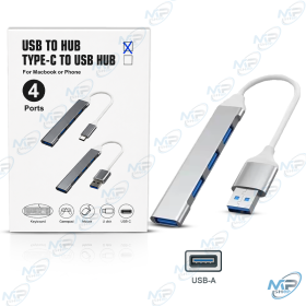💻 Hub USB 3.1 4 Ports USB-A - Multiprise USB Haute Vitesse pour PC, Ordinateur Portable et Accessoires USB