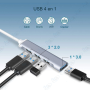 💻 Hub USB 3.1 4 Ports USB-A - Multiprise USB Haute Vitesse pour PC, Ordinateur Portable et Accessoires USB