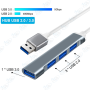 💻 Hub USB 3.1 4 Ports USB-A - Multiprise USB Haute Vitesse pour PC, Ordinateur Portable et Accessoires USB